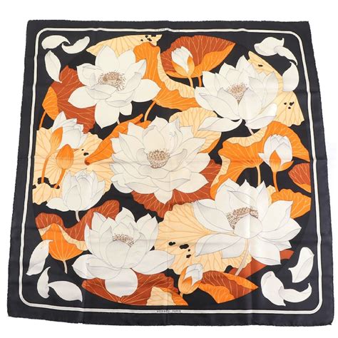 hermes fleur de lotus scarf